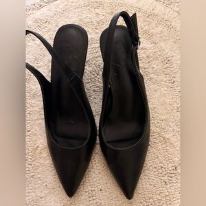 Elegant Black Women's Slingback Shoes